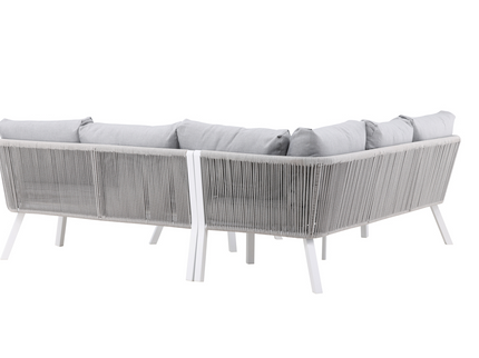 Venture Home Virya Hörnsoffgrupper Grå/Vit Utomhus