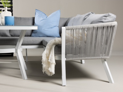 Venture Home Virya Hörnsoffgrupper Grå/Vit Utomhus