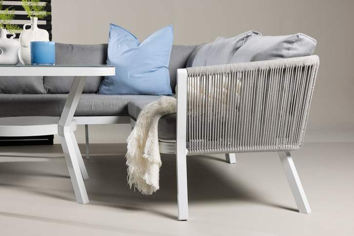 Venture Home Virya Hörnsoffgrupper Grå/Vit Utomhus