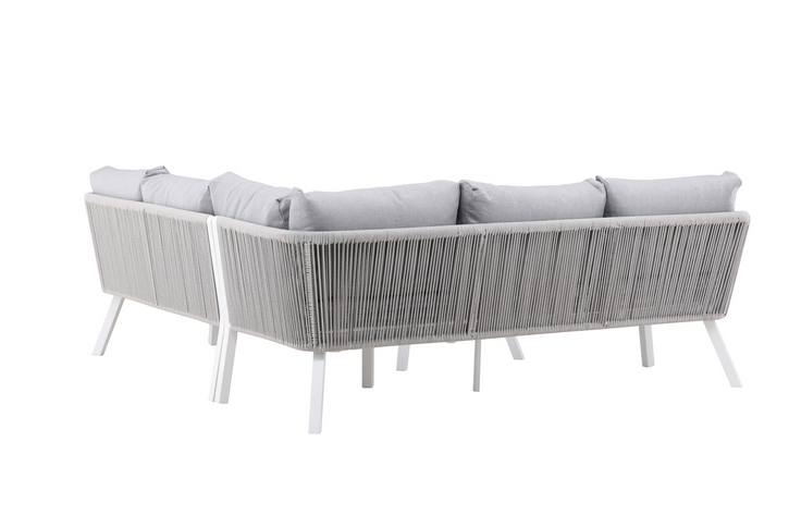 Venture Home Virya Hörnsoffgrupper Grå/Vit Utomhus
