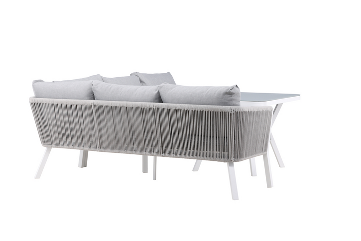 Venture Home Virya Hörnsoffgrupper Grå/Vit Utomhus