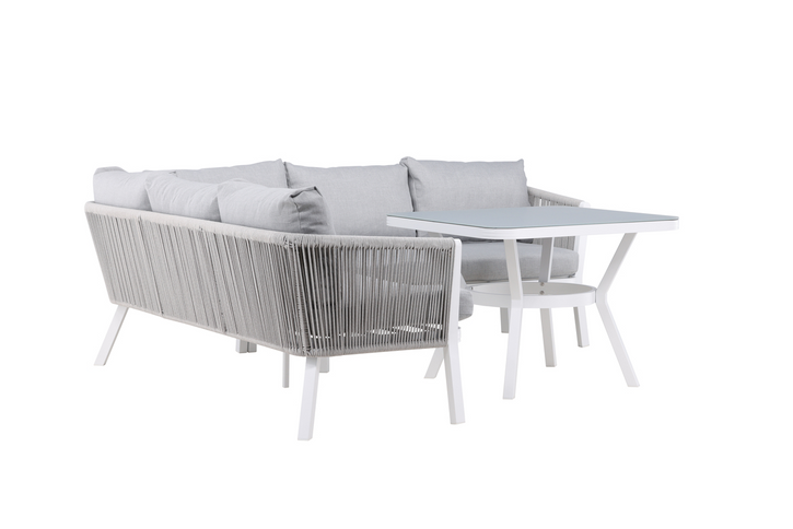 Venture Home Virya Hörnsoffgrupper Grå/Vit Utomhus