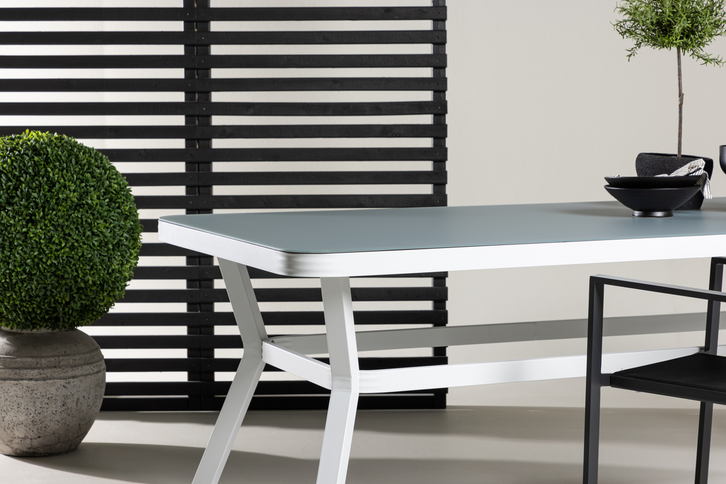 Venture Home Virya Rektangulärt Matbord Utomhus Vit 74 x 200 x 100