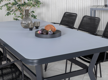 Venture Home Virya Rektangulära Matbord Utomhus Svart 74 x 200 x 100