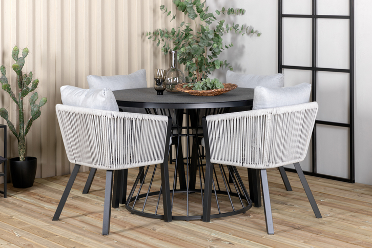 Venture Home Virya Matstolar 2-Pack Svart Utomhus