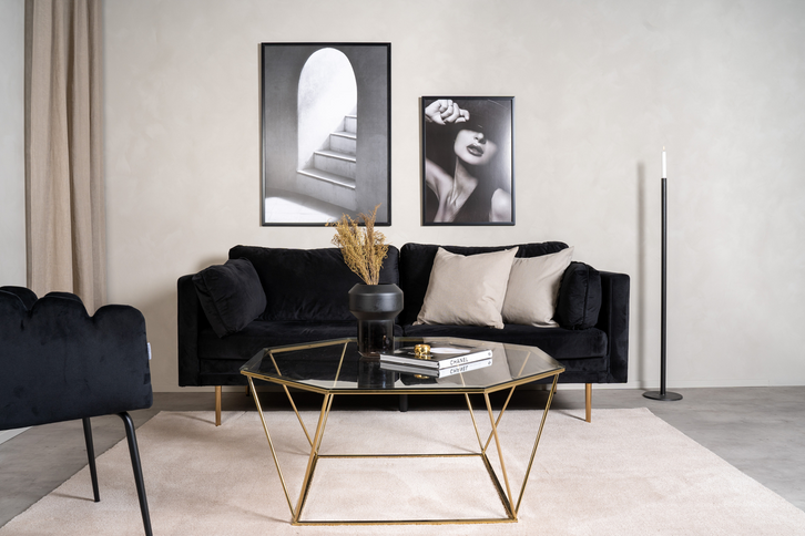 Furniture Fashion Österlen Soffbord 45 x 100 x 100 Guld