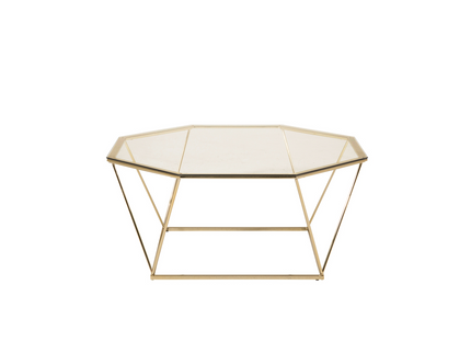 Furniture Fashion Österlen Soffbord 45 x 100 x 100 Guld