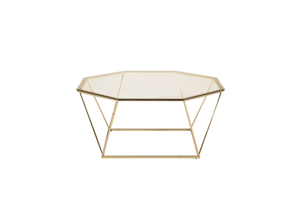 Furniture Fashion Österlen Soffbord 45 x 100 x 100 Guld