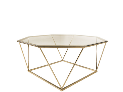 Furniture Fashion Österlen Soffbord 45 x 100 x 100 Guld