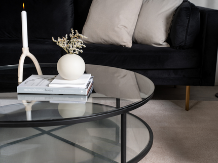 Furniture Fashion Falsterbo Soffbord Ø100 Svart