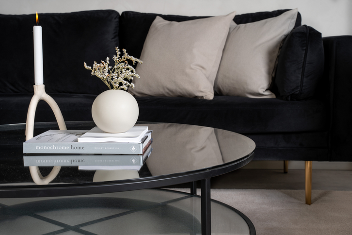 Furniture Fashion Falsterbo Soffbord Ø100 Svart