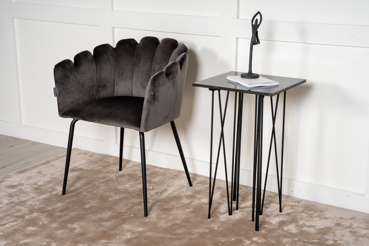 Furniture Fashion Stone Sidobord 65 x 40 x 40 Svart