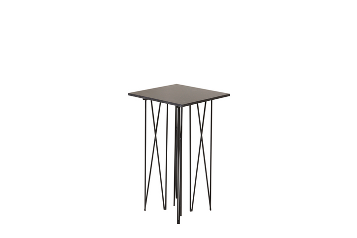 Furniture Fashion Stone Sidobord 65 x 40 x 40 Svart