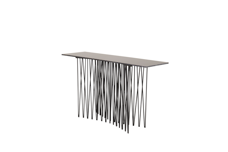 Furniture Fashion Stone Sidobord 74 x 130 x 37 Svart