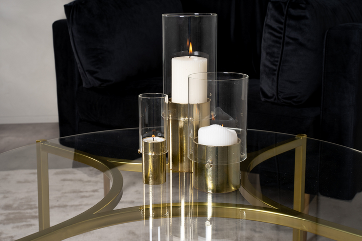 Furniture Fashion Kivik Soffbord Ø90 Guld
