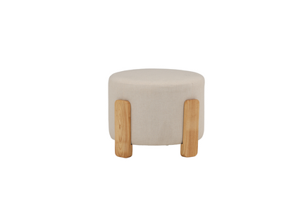 Venture Home Coffey Ottoman Ø50 ⌀50 Vit
