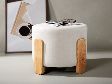 Venture Home Coffey Ottoman Ø50 ⌀50 Vit