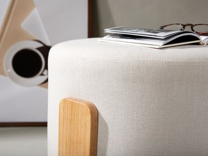 Venture Home Coffey Ottoman Ø50 ⌀50 Vit