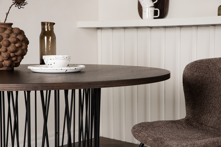 Furniture Fashion Stone Runt Matbord Ø120 Mocka