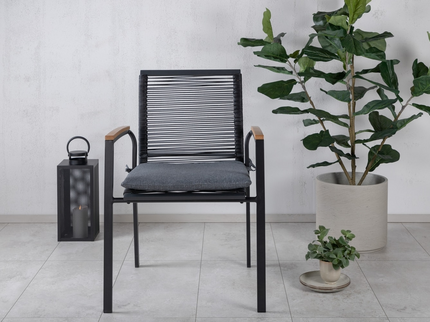 Venture Home Dallas Matstolar 2-Pack Svart Utomhus