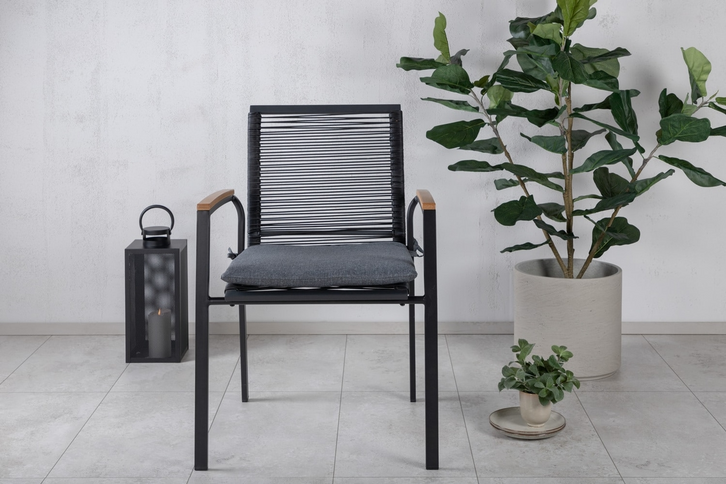 Venture Home Dallas Matstolar 2-Pack Svart Utomhus