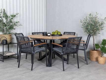 Venture Home Dallas Matstolar 2-Pack Svart Utomhus