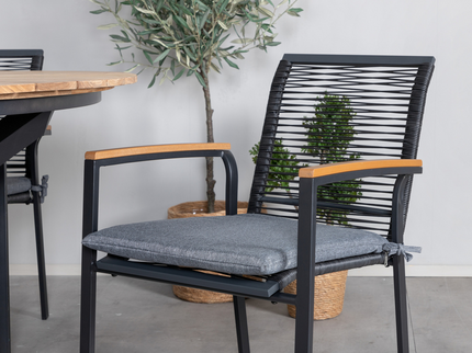 Venture Home Dallas Matstolar 2-Pack Svart Utomhus