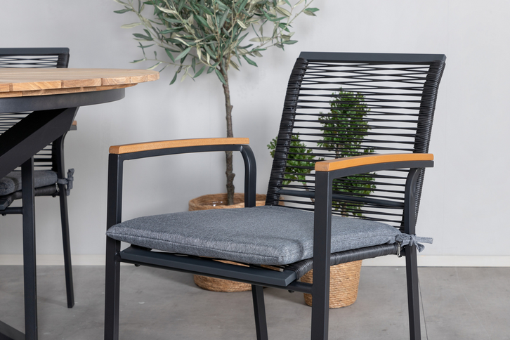 Venture Home Dallas Matstolar 2-Pack Svart Utomhus