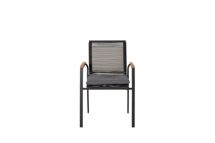 Venture Home Dallas Matstolar 2-Pack Svart Utomhus