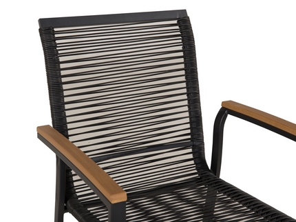 Venture Home Dallas Matstolar 2-Pack Svart Utomhus