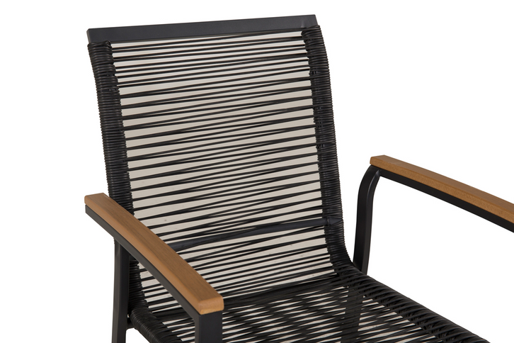 Venture Home Dallas Matstolar 2-Pack Svart Utomhus