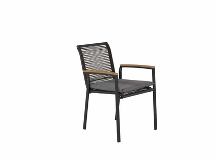 Venture Home Dallas Matstolar 2-Pack Svart Utomhus