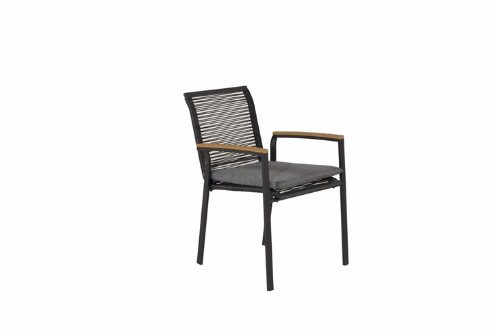 Venture Home Dallas Matstolar 2-Pack Svart Utomhus