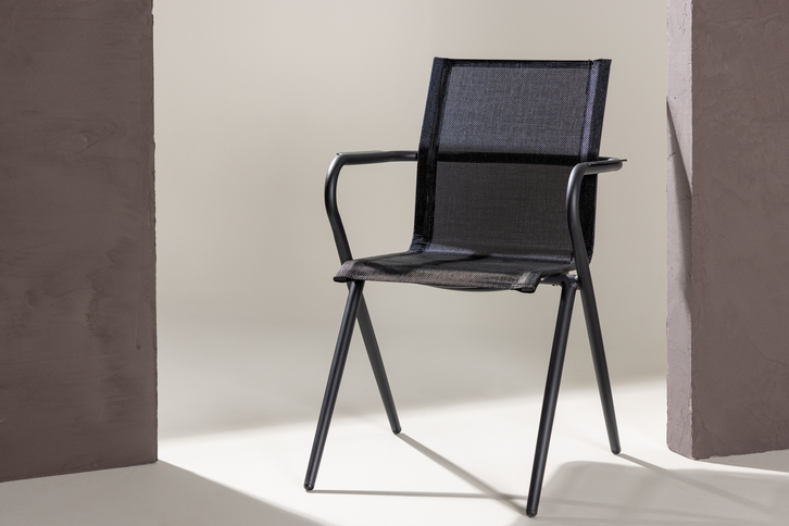 Venture Home Alina Matstolar 6-pack Svart Utomhus