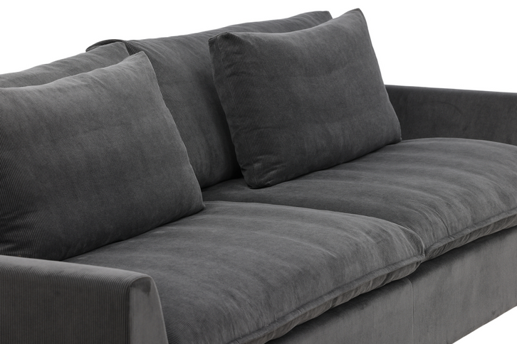 Venture Home Durham 3-Sits Soffa Mörkgrå