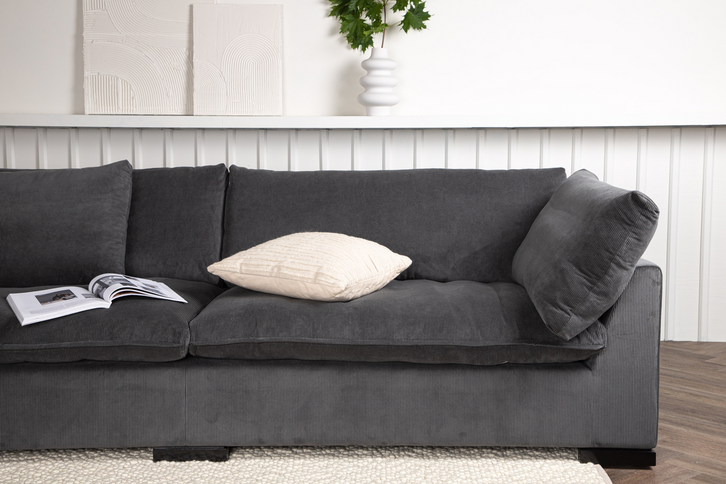Venture Home Durham 3-Sits Soffa Mörkgrå