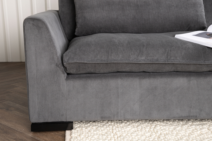 Venture Home Durham 3-Sits Soffa Mörkgrå