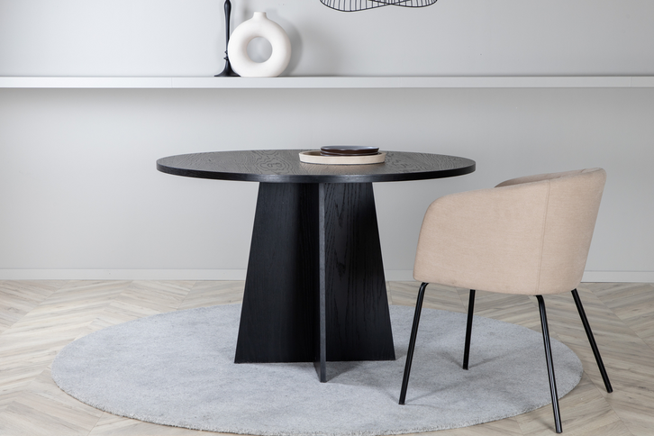 Venture Home Bootcut Runt Matbord Ø110 Svart