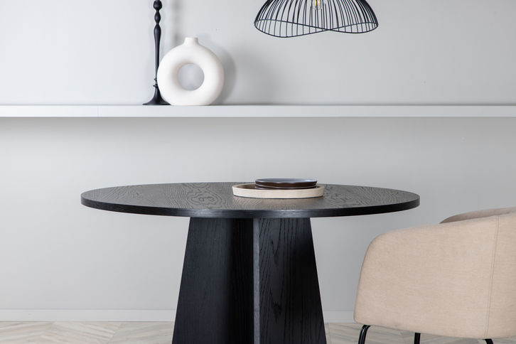 Venture Home Bootcut Runt Matbord Ø110 Svart