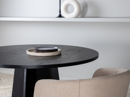 Venture Home Bootcut Runt Matbord Ø110 Svart