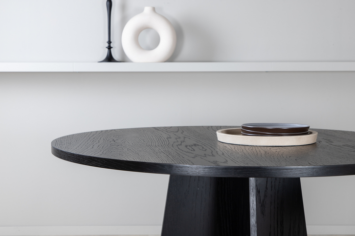 Venture Home Bootcut Runt Matbord Ø110 Svart