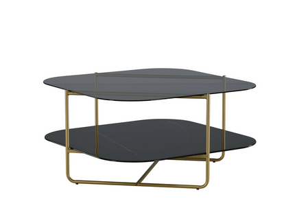 Venture Home Un-line Soffbord 45 x 85 x 85 Svart/Mässing