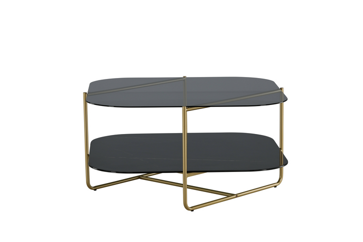 Venture Home Un-line Soffbord 45 x 85 x 85 Svart/Mässing