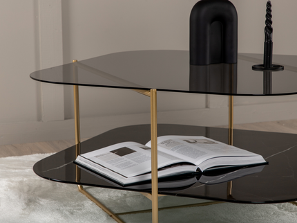 Venture Home Un-line Soffbord 45 x 85 x 85 Svart/Mässing
