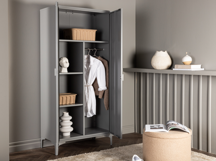 Venture Home Piring Garderob 85 x 183 Ljusgrå