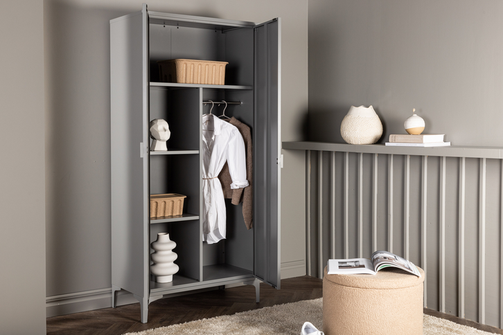 Venture Home Piring Garderob 85 x 183 Ljusgrå
