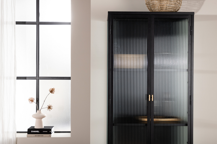 Venture Home Garis Vitrinskåp 40 x 160 x 70 Svart