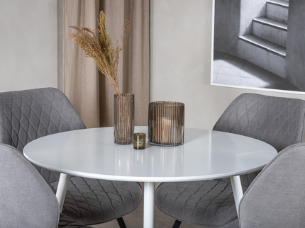 Venture Home Plaza Runt Matbord Ø100 Vit