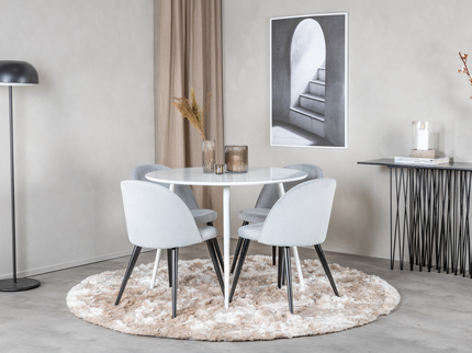 Venture Home Plaza Runt Matbord Ø100 Vit