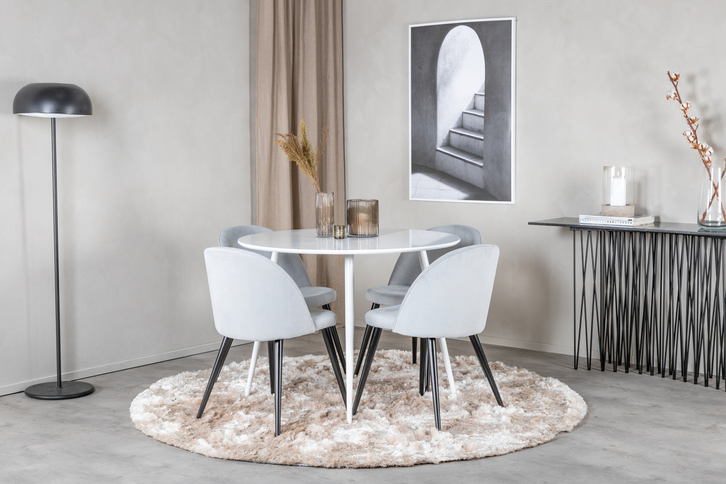 Venture Home Plaza Runt Matbord Ø100 Vit